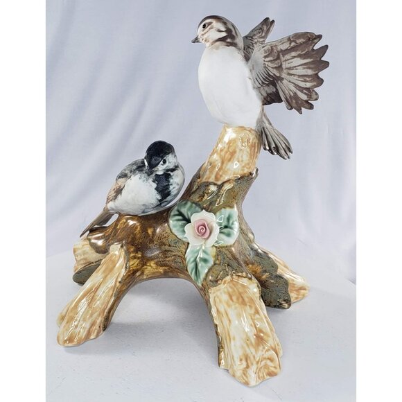 SP PS Spain Bird Figurine Vintage Handmade Chickadee Sparrow - Picture 2 of 6